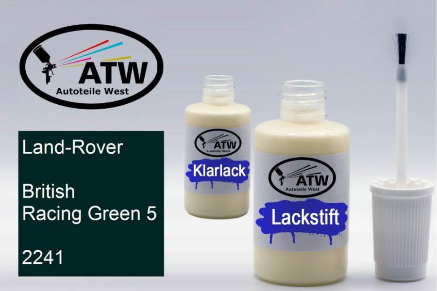 Land-Rover, British Racing Green 5, 2241: 20ml Lackstift + 20ml Klarlack - Set, von ATW Autoteile West.